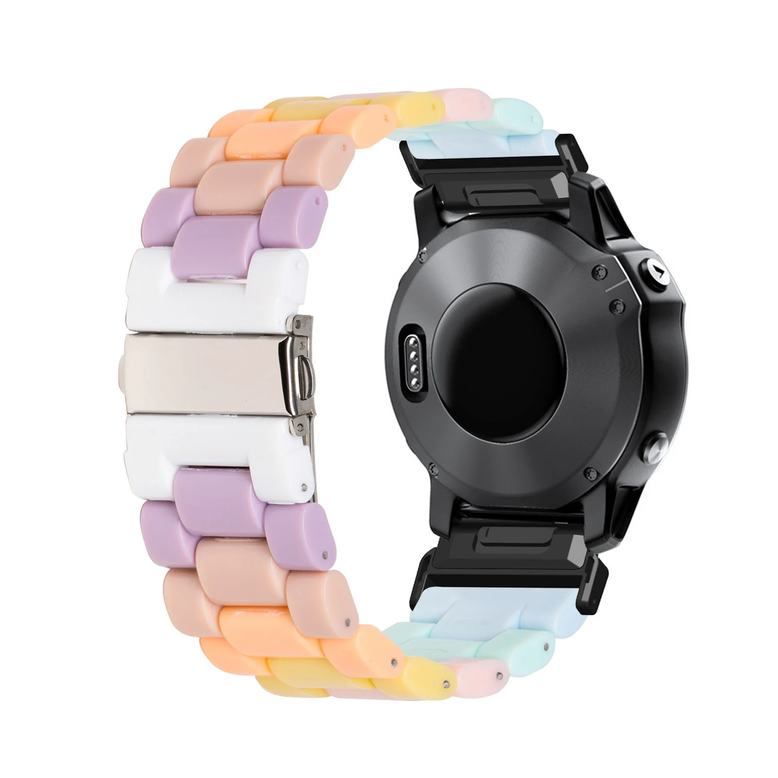 

Акриловый ремешок для Garmin Fenix E 47 мм/6 Pro/6/8 47 мм/5/5 Plus/7/7 Pro/7 Solar/7 с сапфировым стеклом, регулируемый цветной ремешок