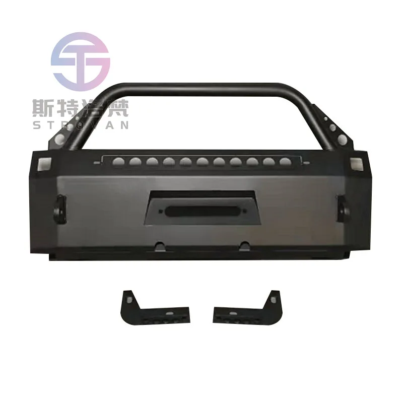 

Новый передний бампер STLF 2019+ для Toyota 4Runner с внедорожным стальным боковым стабилизатором, передний бампер-кенгурятник и вырезы под противотуманные фары