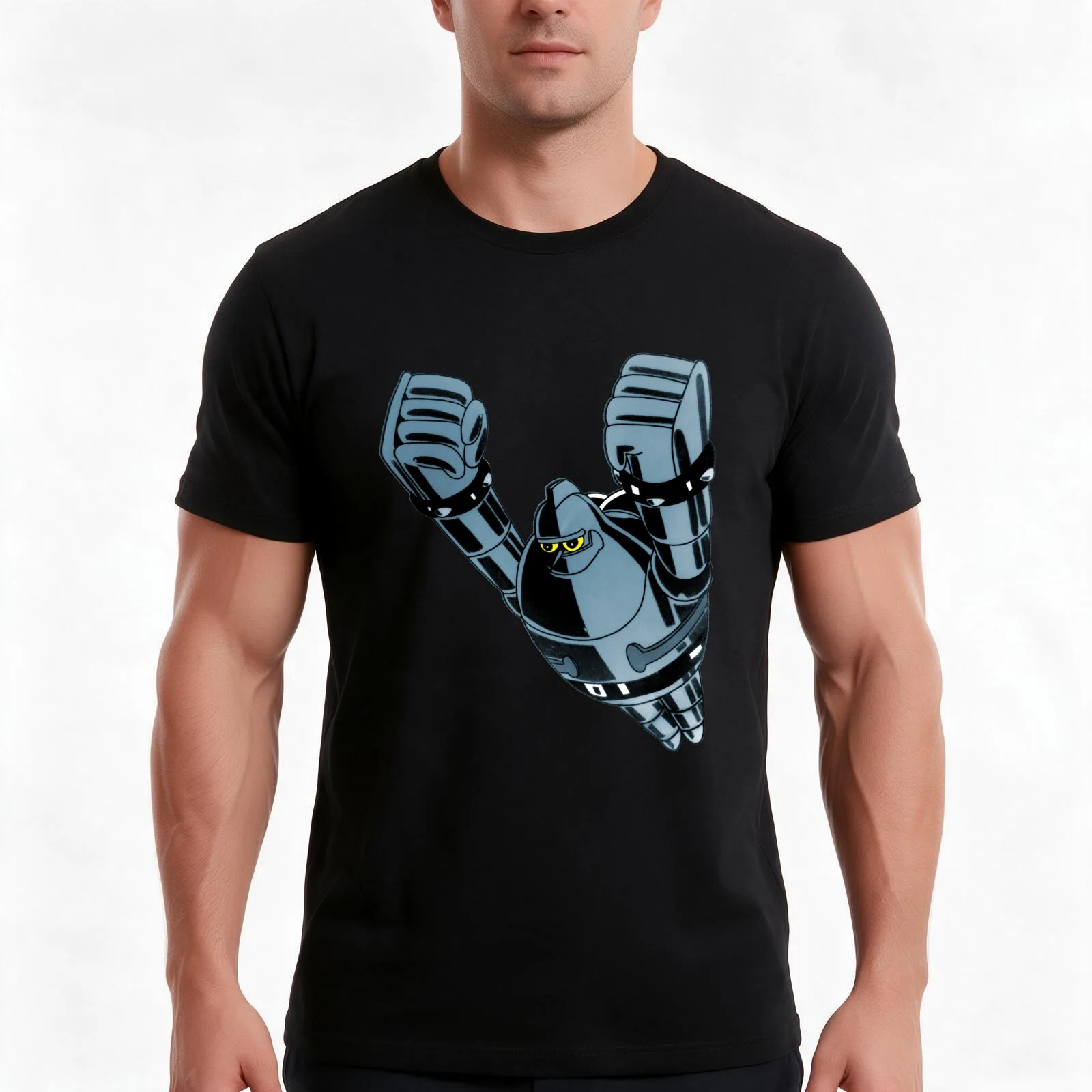 Tetsujin 28 - Gigantor T-Shirt, Summer Casual Cotton Tee, Oversized Streetwear Tops, Vintage Graphic Print, Unisex Men Women