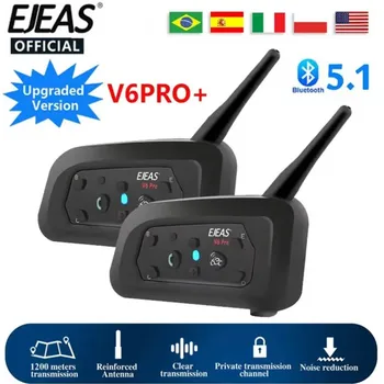 EJEAS V6 PRO + Interphone moto casque Bluetooth casque 6 cou...