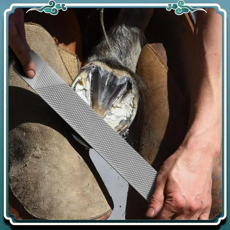 

Premium 2 PCS 14 Inch Horseshoe Trimming Horseshoe Files Carbon Steel Fork Tools For Repairing Wood Work Supplies With Handle Du