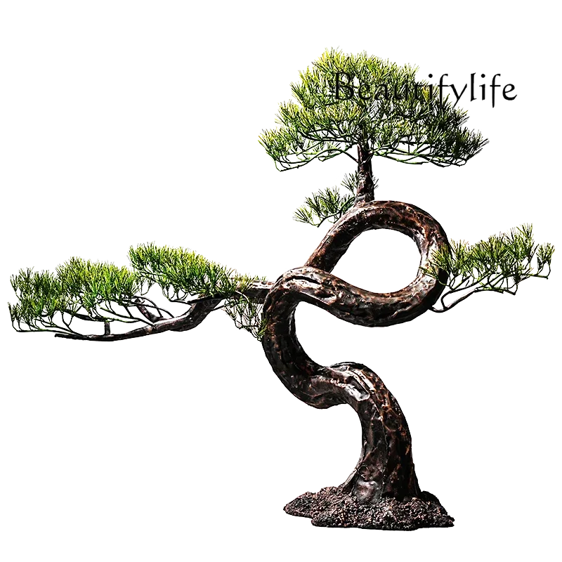 Commercial HH Simulation large welcome pine floor ornament hotel lobby sales office wrought iron landscaping decoration