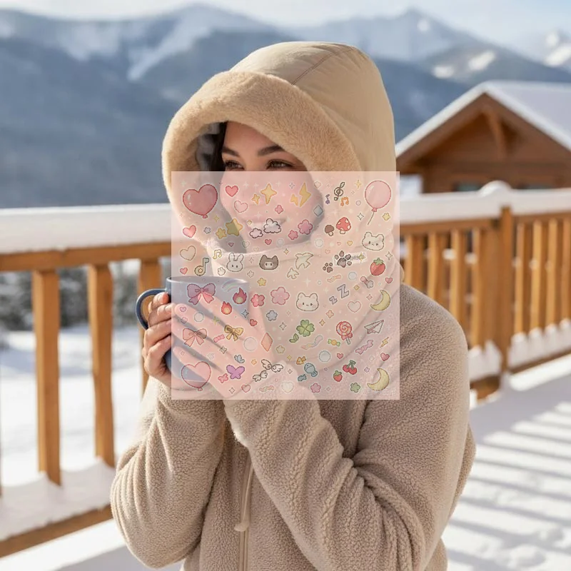 Winter Down Hat With Hood Unisex Thickened Warm Windproof And Waterproof Cap For Men Women Outdoor Skiing Hiking