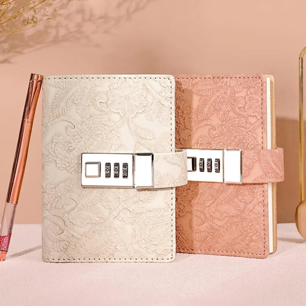 Planner Notebook With Digital Combination Lock Premium Thickened Paper Eye-Protection Journal Book Perfect Gift For Students