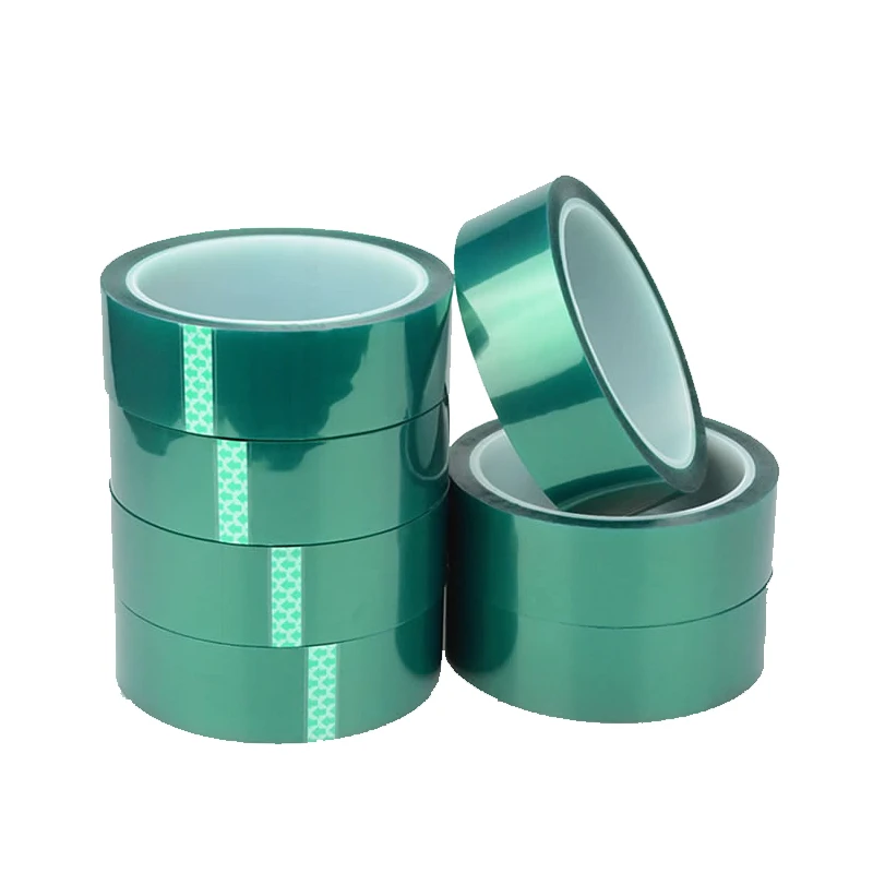 

33M/Roll Green PET Film Tape High Temperature Heat Resistant Solder SMT Plating Shield Insulation Trace less Protection