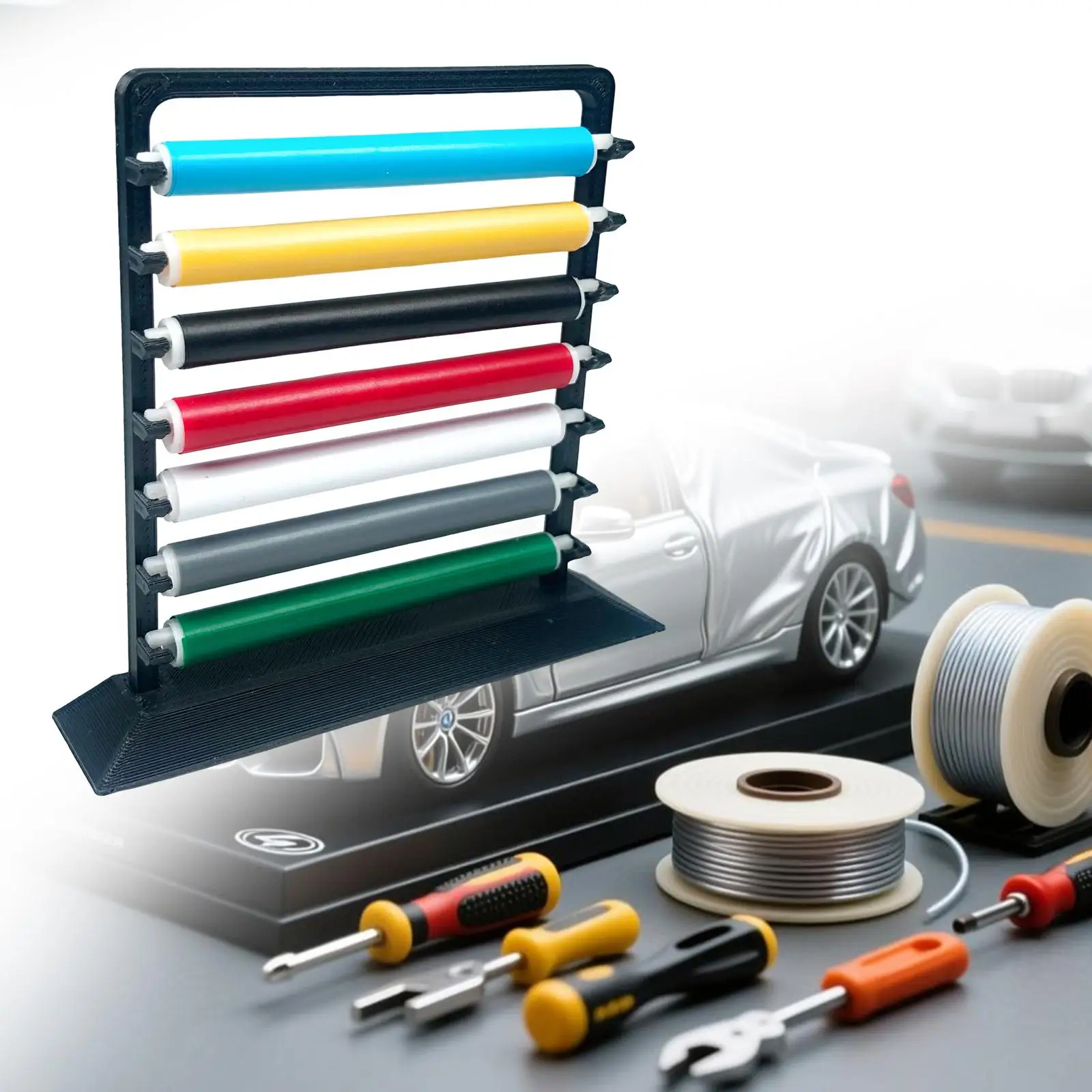 1/18 سيارة التفاف فيلم رف شاشة Diorama واقعية خفيفة الوزن مقلد المدمجة الحرفية إصلاح السيارات متجر الملحقات