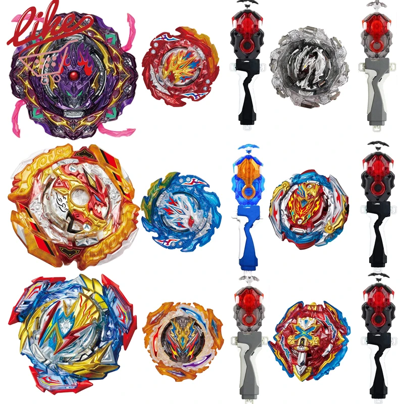 

Laike BU Bey Launcher Grip Set B-206 Barricade Lucifer B-205 Spriggan Spinning Top Metal Gyroscope Toys for Children Kids Gift