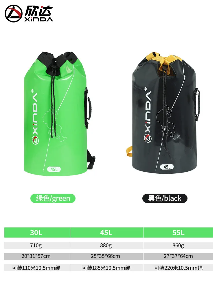 Outdoor Rock Climbing Cave Exploration Rescue Rope Storage Bag, 30-55l,Waterproof Stream Backpack, P555