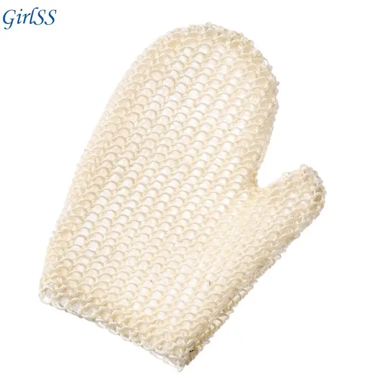 Luva sisal tecida com fibra sisal para uso diário no chuveiro, renovações da pele e terapia massagem T4MB