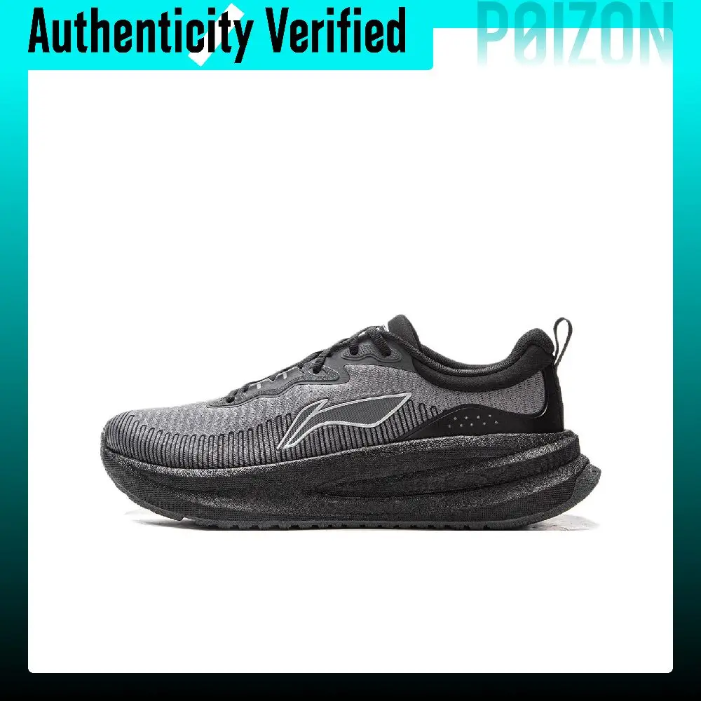 Li Ning Low top Running Shoes Men's Coal Smoke Gray ARSV095-5
