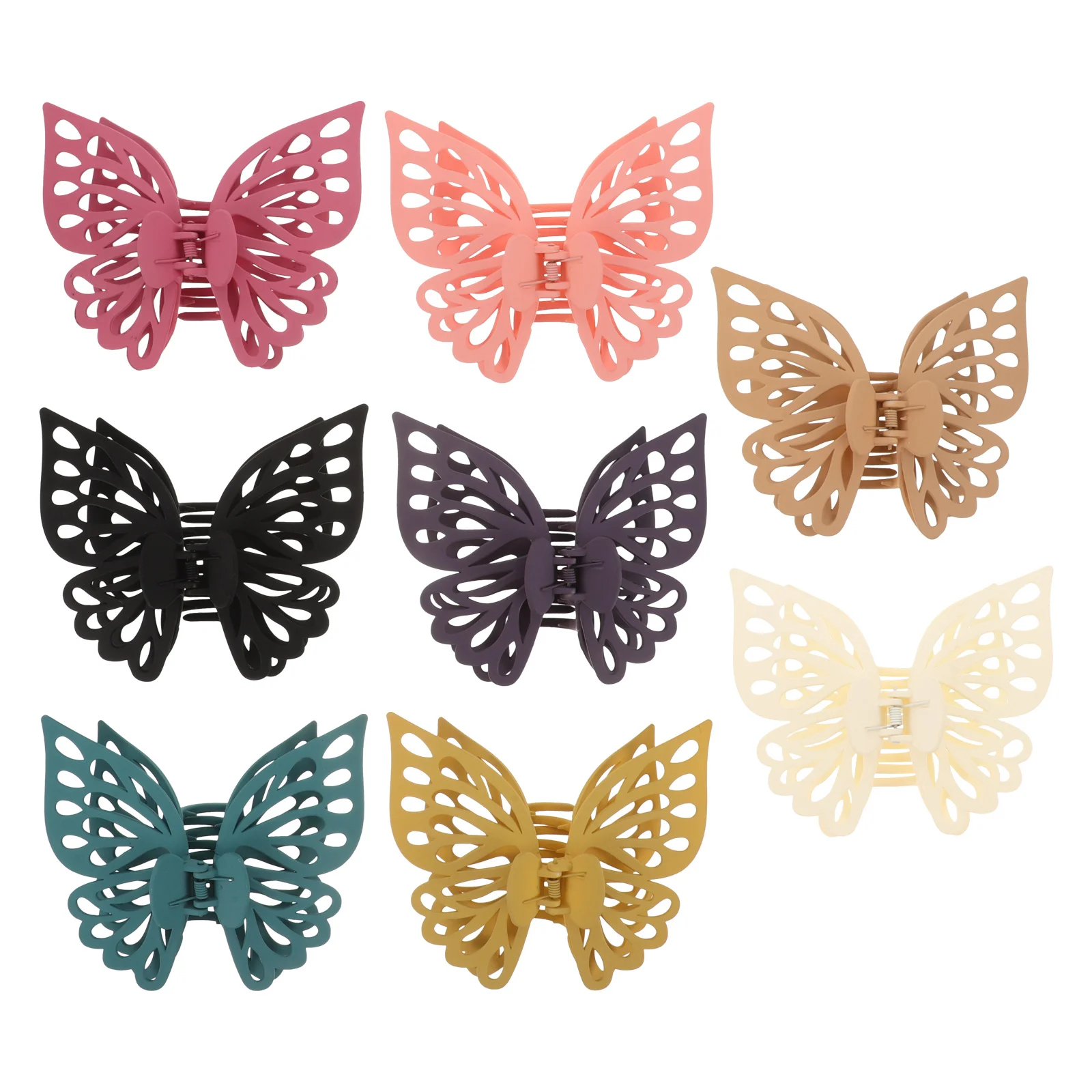 

Набор из 8 женских заколок-бабочек для волос: большие, прочные, не повреждают волосы, для повседневного использования и свадебных мероприятий