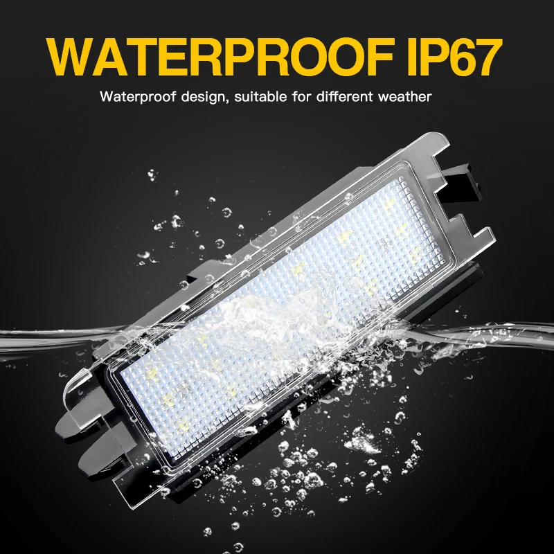 1pc sem erro led luz da placa de licença lâmpada para dacia logan 1 2004-2012 sandero 2008-2012 renault clio ii 2 2001-2004