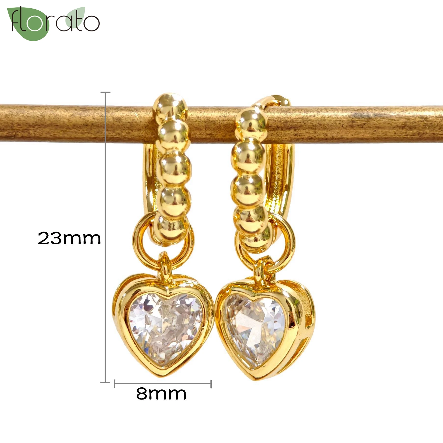 

925 Sterling Silver Needle Fashion Heart Pendant Earrings 2025 New Gold Color Small Hoop Earrings for Women Party Jewelry Gift