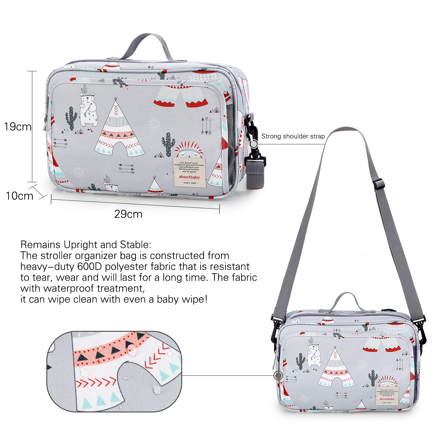 Waterproof Baby Mummy Bags Fashion Prints WetDry for Disposable Reusable Maternity Diaper Bag Double Handle Wetbags