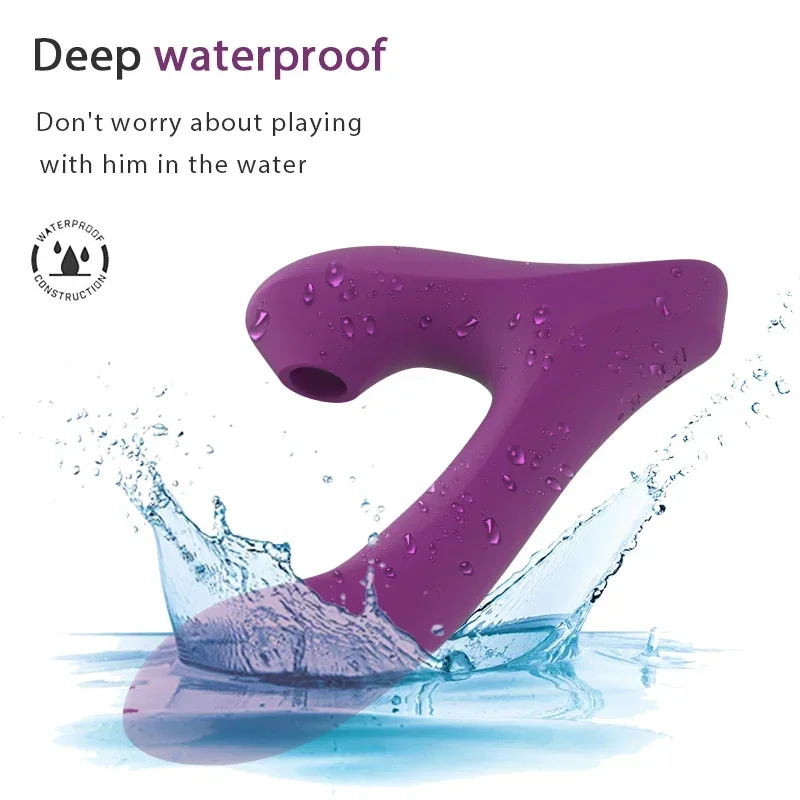 Dual-Head zuigen + vibratie vibrator - 10-speed siliconen IPX7 waterdicht, USB oplaadbare producten seksspeeltje