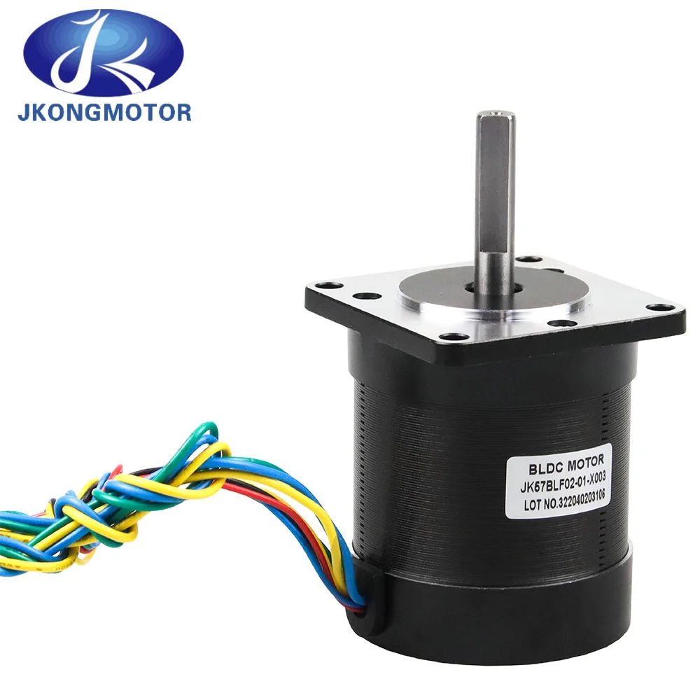 Jkongmotor 24V 69W 57mm JK57BLF02-01-X003 brushless DC motor with D-Cut 3000RPM for cradle machine with BLD120 BLD300 driver