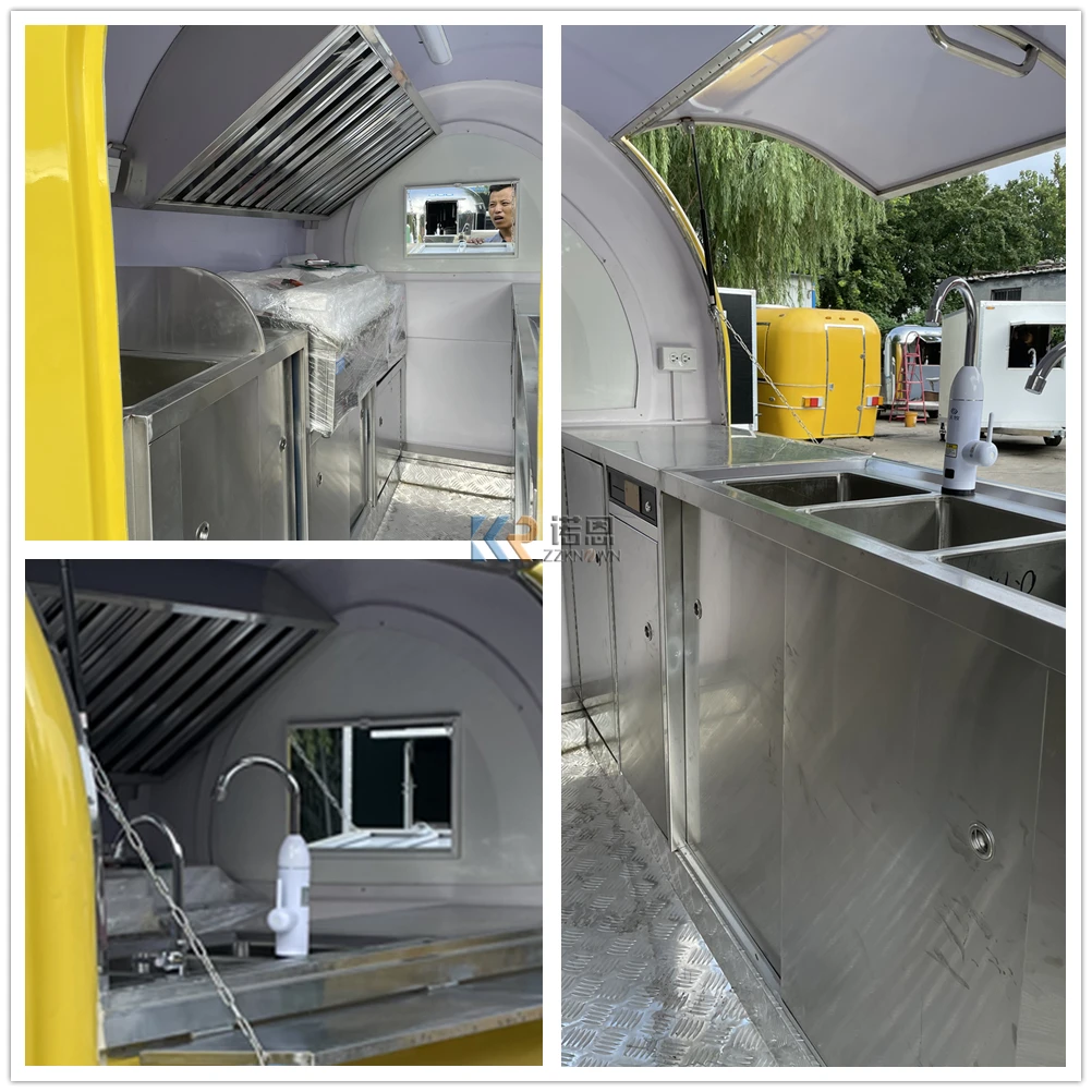 OEM Mobile Food Trailer Fully Equip Customized Street Van Kiosk Food Truck with CE DOT Certification