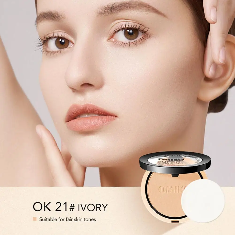 Nowy 3-kolorowy puder do makijażu Rozjaśniający puder do twarzy Kontrola oleju Kosmetyki Baza pod makijaż Puder do makijażu Nude Foundation Pressed X7P3