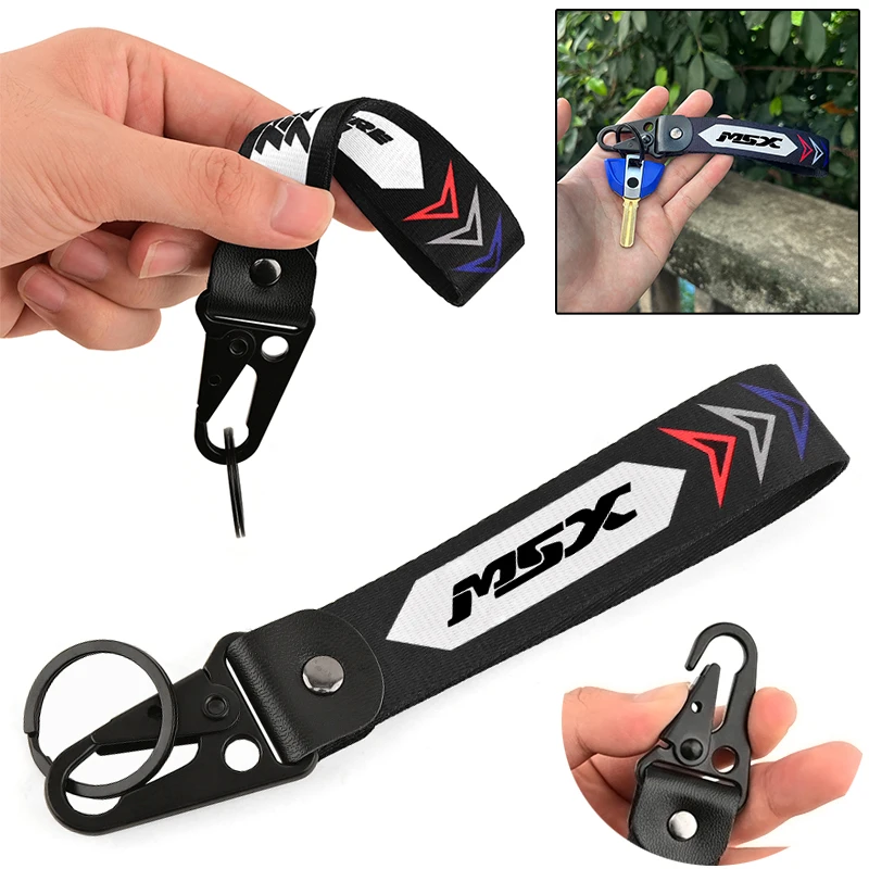 

For Honda MSX125 Grom MSX 125 GROM125 2014-2024 2023 2022 2021 Motorcycle Accessories 3D embroidery keychain keyRing