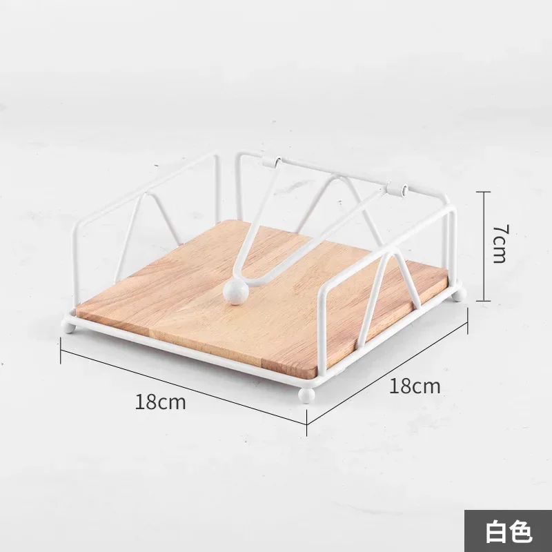 

Square solid wood tissue holder Creative cross-border tissue holder Commercial buffet restaurant Hotel paper holder