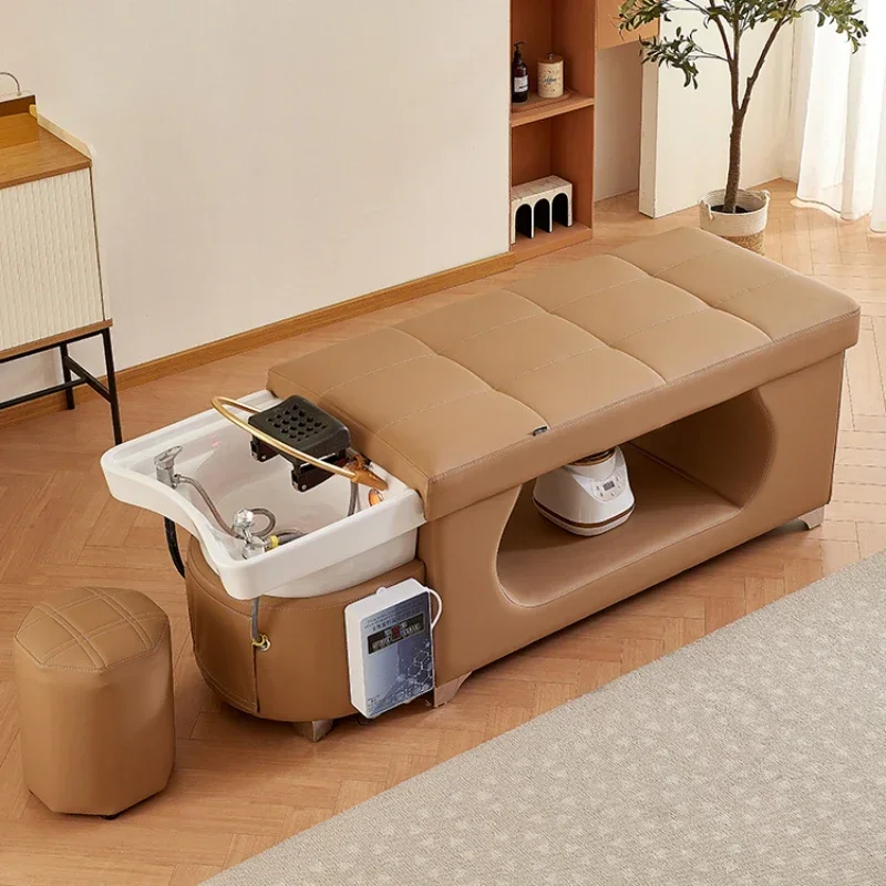 Cabezal de masaje para sala de estar, fregadero de máquina japonesa, cama de salón, cuenco, tratamiento de champú, equipo de silla de salón de lavado