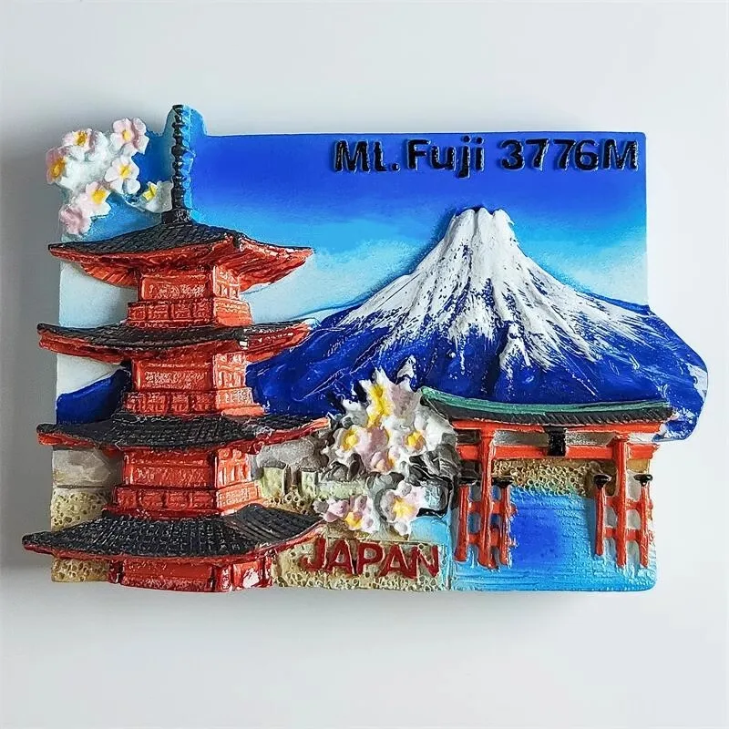 Japan Travelling Souvenirs Mount Fuji Fridge Magnetis Tokyo Hakone Iejima Sun City Hokkaido Fridge Stickers Wedding Gifts