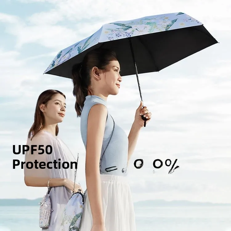 

Зонт Bananain ket Series Five женский, портативный, солнцезащитный, с черным покрытием, защита от солнца, стойки из алюминиевого сплава, всепогодный