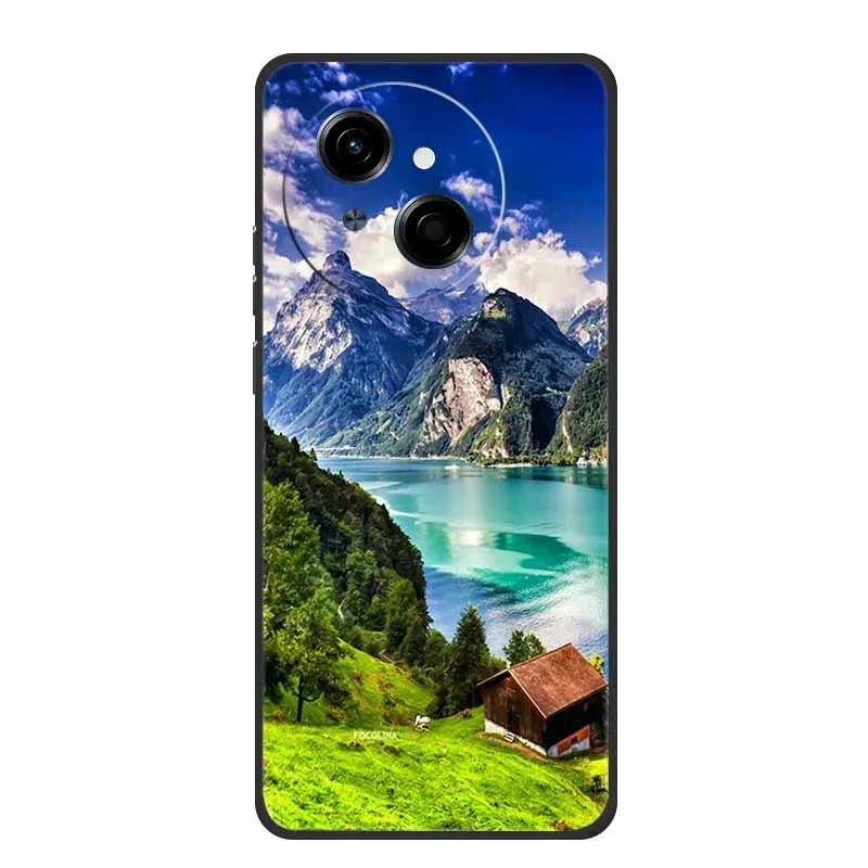 حافظة هاتف لهاتف Tecno Spark Go 1 S غطاء خلفي مقاس 6.67 بوصة من السيليكون الأسود الناعم من مادة البولي يوريثان الحراري لهاتف Tecno Spark Go 1S حافظة Go1S Funda Para