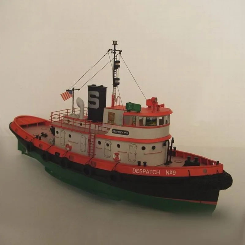 1/72 Dock Tugboat Paper Model Ship Freighter Kit DIY Handmade Paper Model Toy Gift Puzzle Ship Model Decorative Ornaments