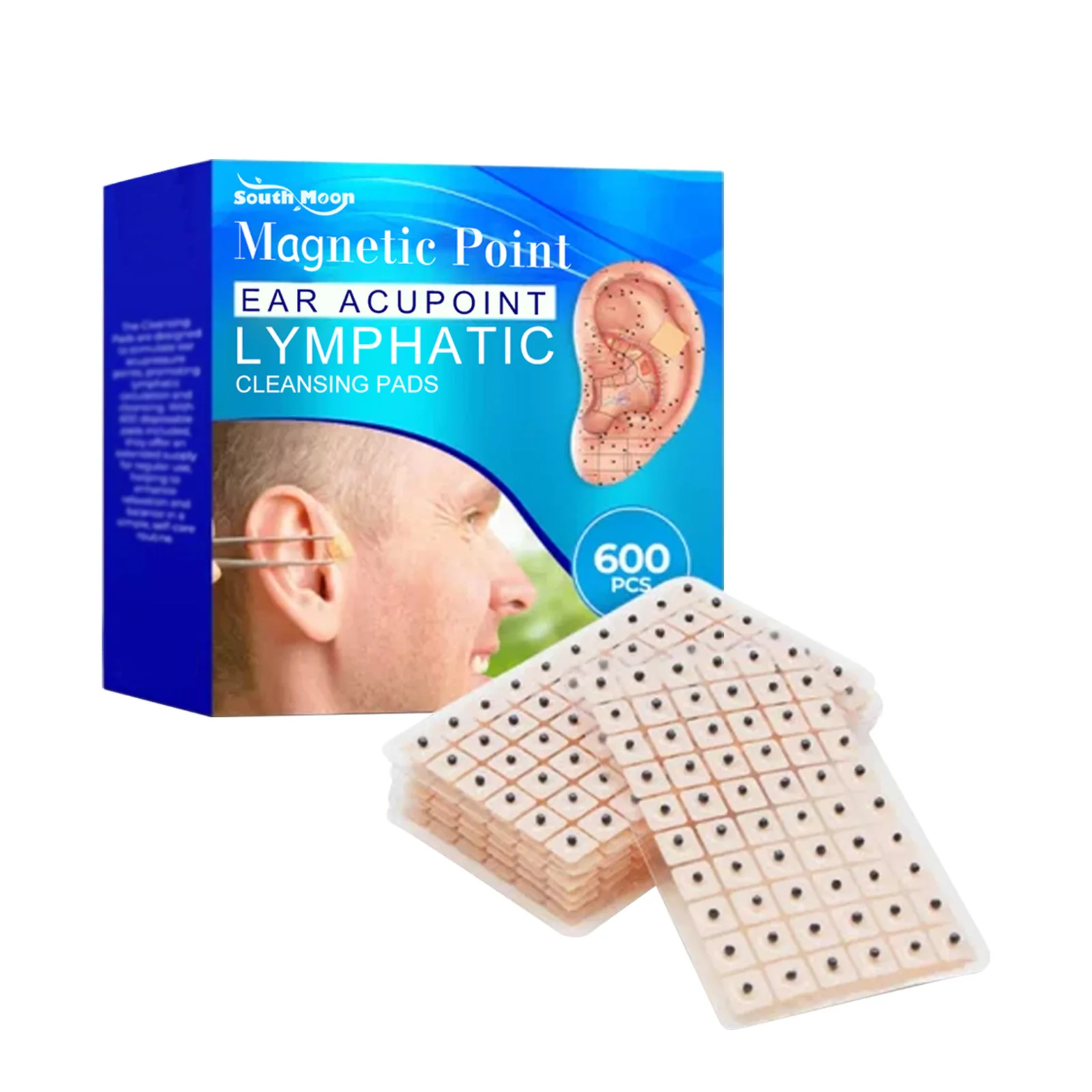 Auricular Acupoint Patch Fat Burning Slim Shaping Lymphatic Detox Quit Smoking Blood Circulation Magnetic Ear Therapy Sticker