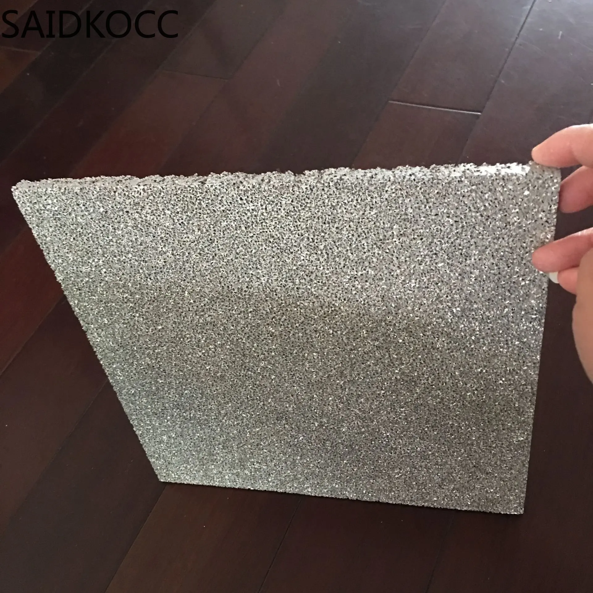 SAIDKOCC Wholesale Open Cell Customizable Size Thickness Aluminum Al Foam Sheet Panels Sound Insulation Material