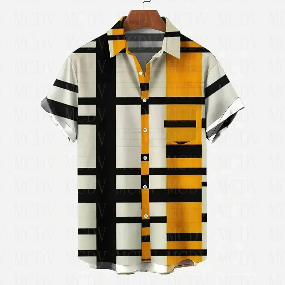 

Rainbow Plaid Printed Casual Shirt 3D Hawaiian Shirts Summer Women For Men Shirts