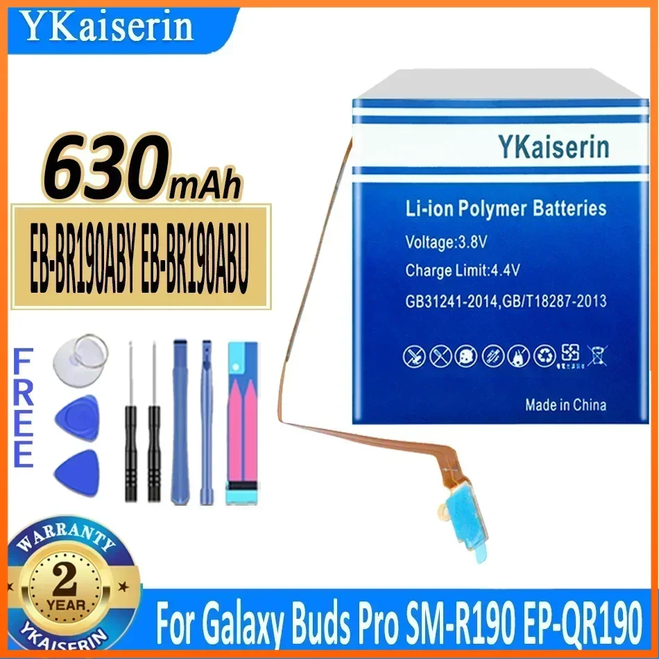 630mAh YKaiserin Battery EB-BR190ABY EB-BR190ABU For SAMSUNG Galaxy Buds Pro SM-R190 EP-QR190 Earphone Bateria