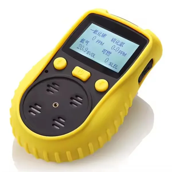 2026 Industry Security Handheld 4-in-1 CO O2 H2S C2H4 CH4 CO2 Gas Monitor Alert Sensor Natural Hydrogen Portable Multi Gas Detec