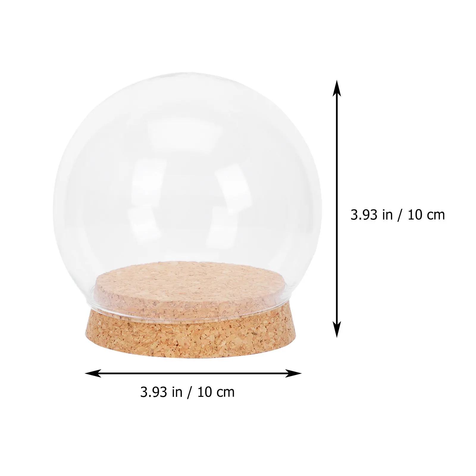 4Pcs Eternal Flower Glass Covers Premium Glass Cork Display Cover Decorative Clear Preserved Flower Cover Housewarming Gift
