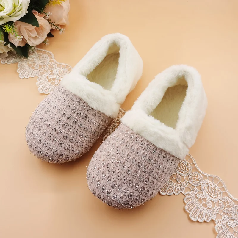 Lady Home Slipper Soft Anti Slip Warm Indoor Bedroom Floor Shoes Woman Plush Slippers Faux Fur Slides Flip Flops Women Slippers