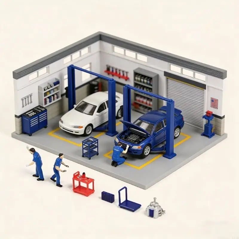 1/64 Scale Workman Sculpture Resin Table Scene Toy Accessories DIY Projects For Model Train And Architecture Set