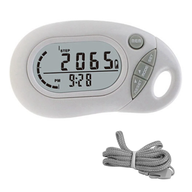 Mini 3D Pedometer Portable Pedometer Large Screen Step Counter Tracker No Phone Or App Needed Precise Mini Pedometer