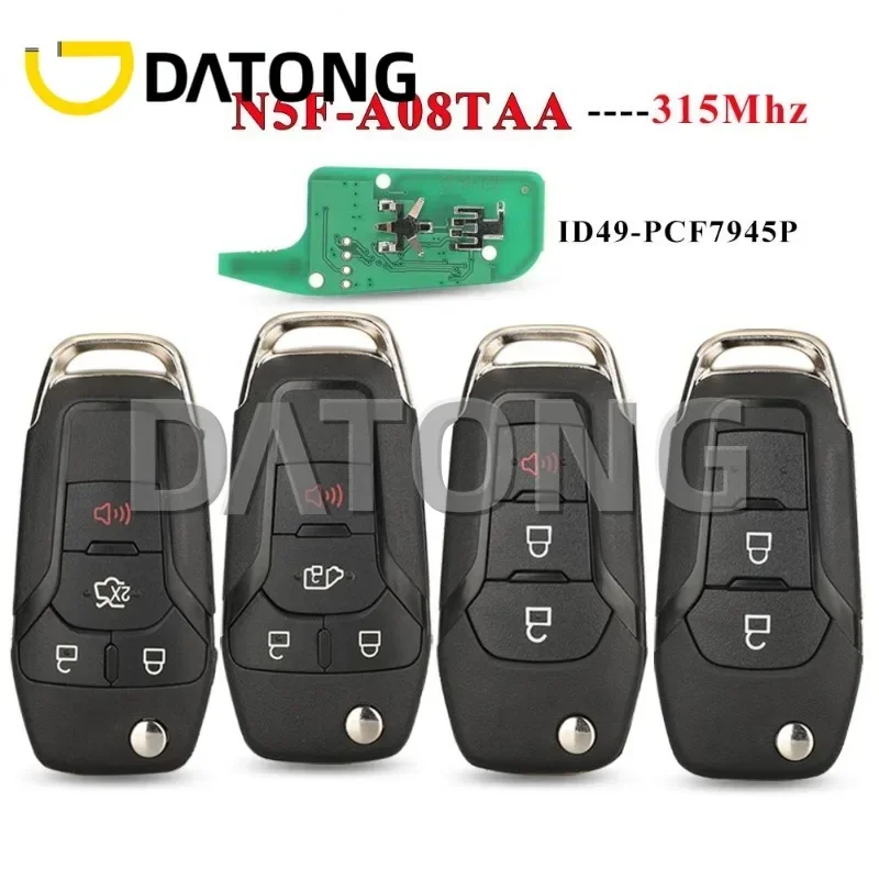 CHANKey N5F-A08TAA ID49 Chip 315Mhz Car Remote Control Key For Ford Escort Fusion Transit F150/F250 2013-2016 Auto Flip Fob 