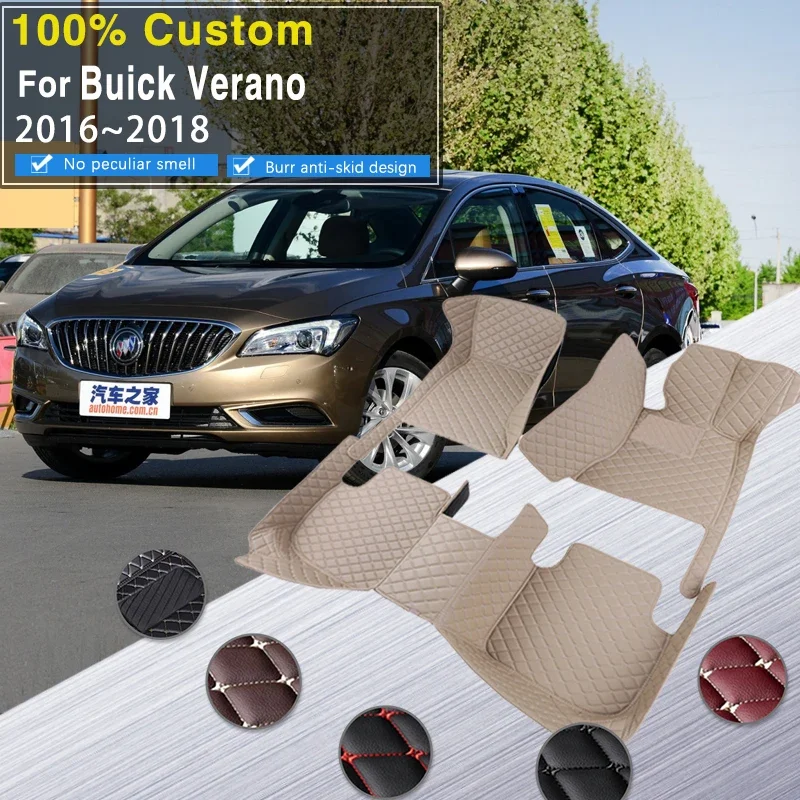 

Качественный автомобильный коврик для Buick Verano Sedan 2016 ~ 2018, водонепроницаемые защитные накладки, аксессуары для интерьера, автомобильный коврик, полный комплект, автомобильный аксессуар