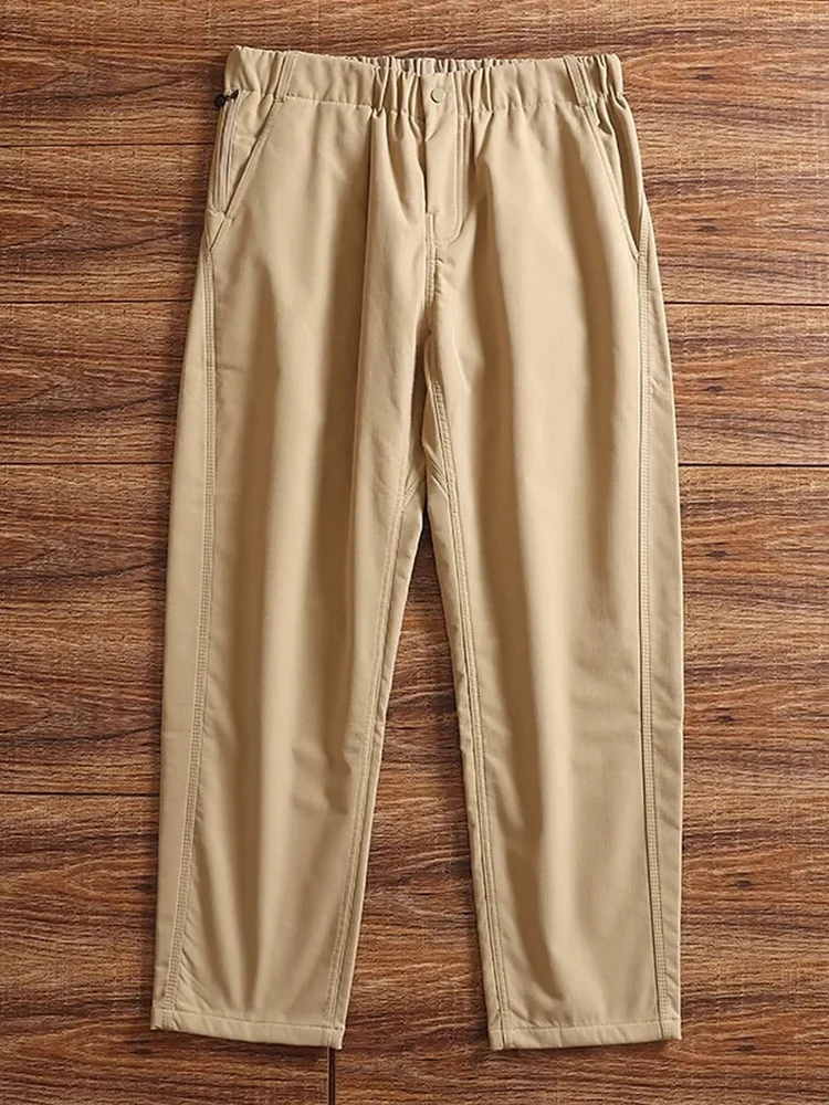 

Мужские уличные ветрозащитные водонепроницаемые брюки с флисовой подкладкой, свободного прямого кроя, для повседневной носки, осенне-зимние, новые, для спорта и отдыха