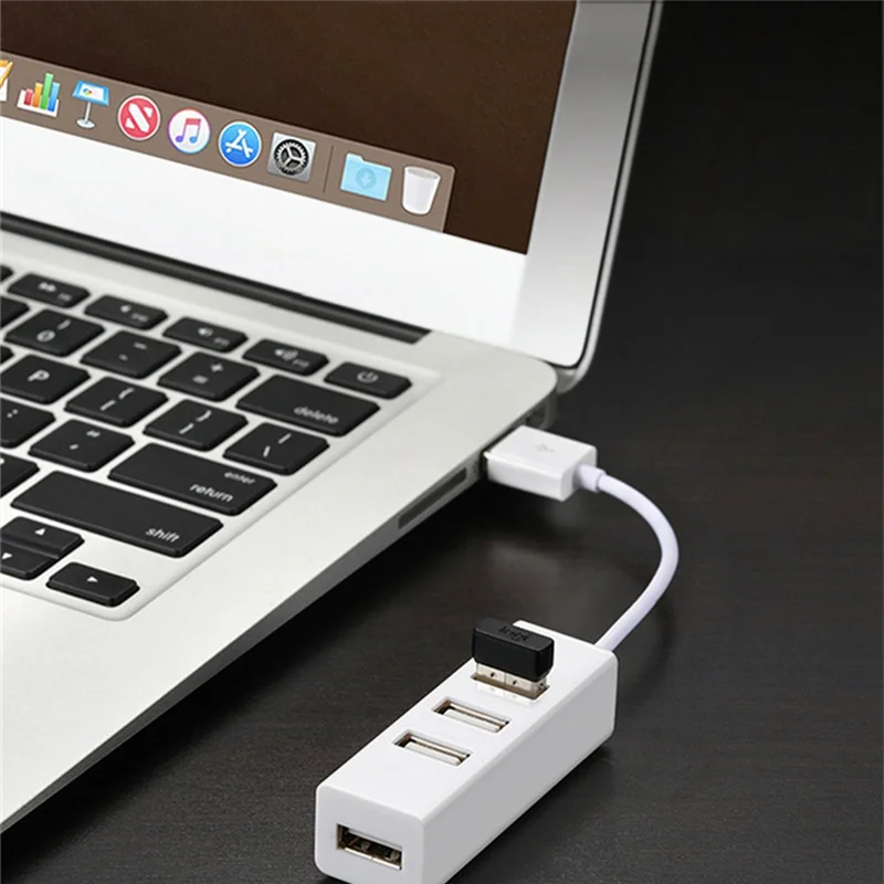 5Pcs Hub USB Multi 2.0 Hub USB Splitter Power Adapter High Speed 4 Port All in One for PC Windows Computer Accessories A