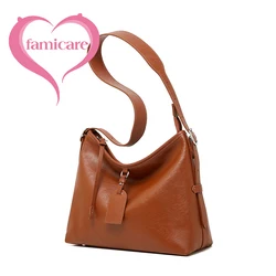 Fashion High-End Women's Tote Handbag Cowhide Genuine Leather Large Capacity Shoulder Messenger Bag for Ladies Girls Crossbody