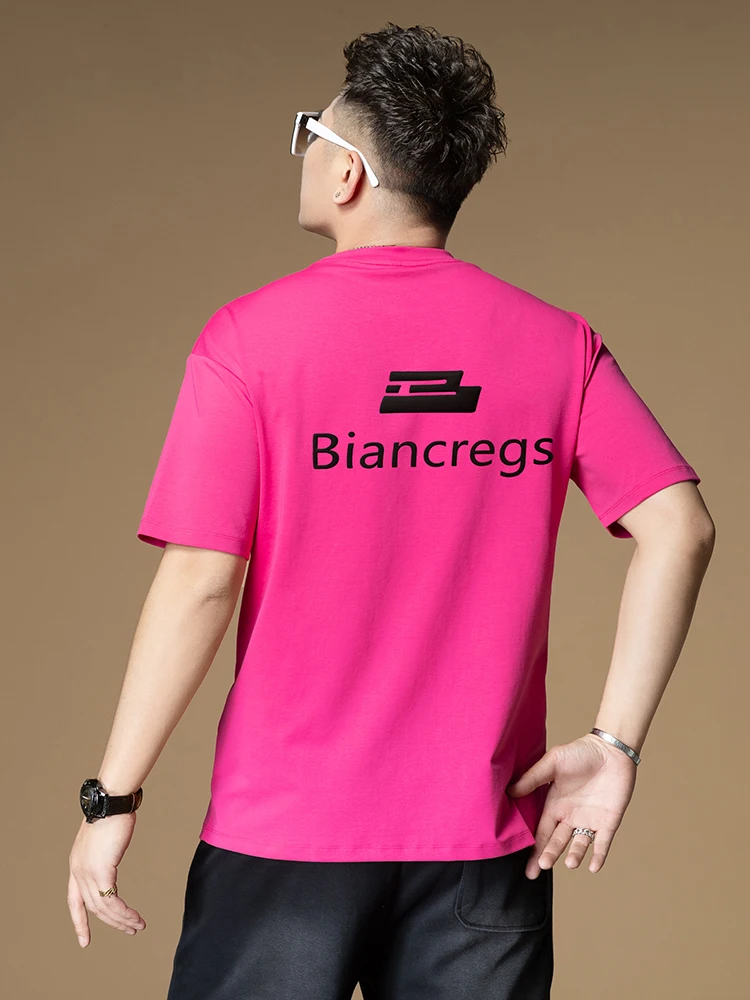 

Мужская футболка свободного кроя в американском стиле с буквенным принтом, летняя, модная, молодежная, из смесового хлопка