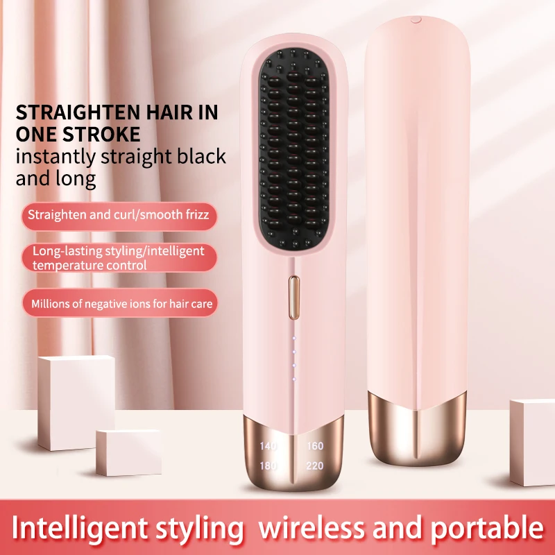 Charging straight hair comb, portable, fashionable, good quality, hair care, smooth hair care, wireless hair straightener