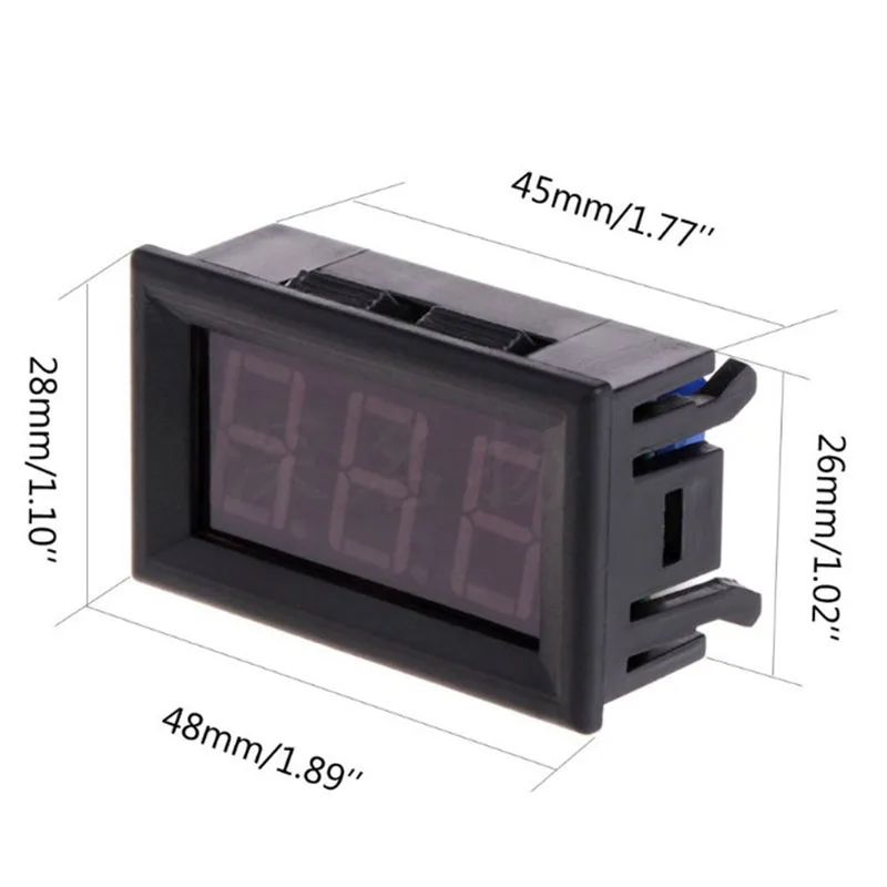 Thermometer DC 5V-12V Digital LED -50 ~ 110 degree Car Indoor Outdoor Incubator Temperature Sensor Panel Meter Monitor F1