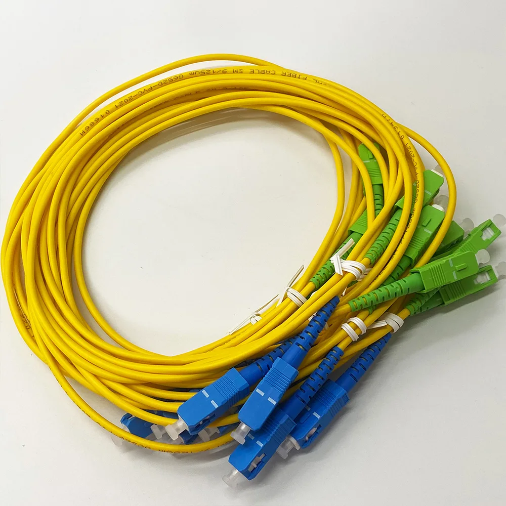 

10pcs SC/APC-SC/UPC Optical Fiber Patch Cord Cable Simplex FTTH SM Single-mode 1M Fiber Optic Jumper 3.0mm