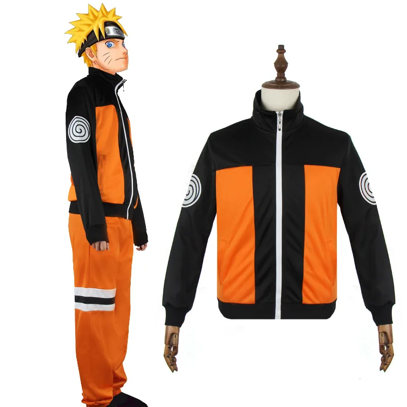 Hokage whirlpool Naruto two-dimensional personality clothing, tops, pants sets, wind-blown anime cosplay comics orange clothes