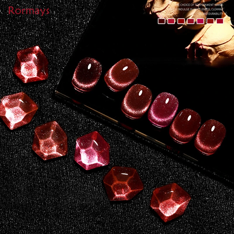 Rormays Cherry Ruby Crystal kocie żel pod oczy 1KG permanentny żel magnetyczny UV absorbujący LED lakier do paznokci naprawa paznokci fabryka żelu