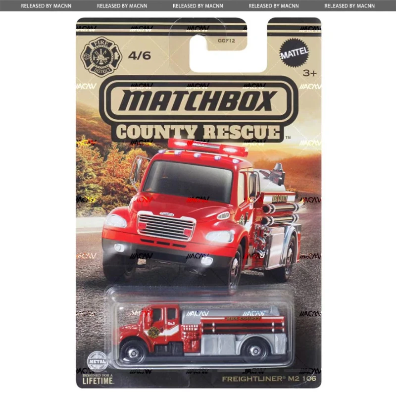 Original Mattel Matchbox Car Country Rescue Kid Toys for Boys 1/64 Diecast GMC Stepside Chevy Caprice Freightliner Buick Century